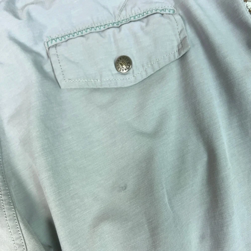 Linksoul Shorts Mens 31 Gray Stretch Golf Casual Utility Pockets Comfort Logo